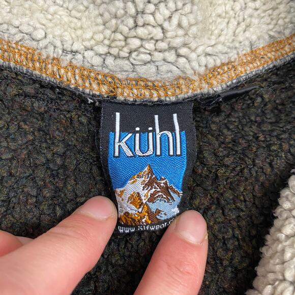 Kuhl Alpaca Fleece Acrylic 1/4 Zip Oversized Sweater Women's  L Gorpcore - Picture 4 of 11